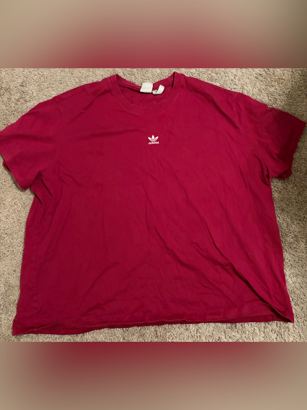 Adidas Originals Maroon Trefoil T-Shirt Size 4X